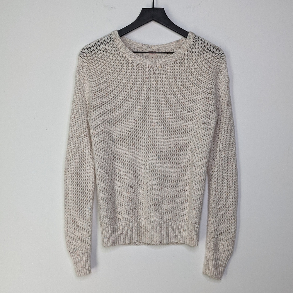 Mossimo Cream Loose Knit Confetti Crewneck Sweater